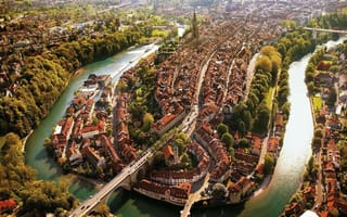 Обои город, Берн, Швейцария