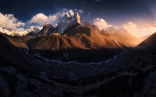Картинка Tibet dark, пейзаж природа, mountains