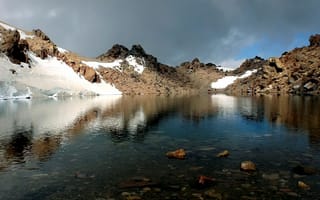 Картинка фото Горы, пустота, озеро, воды