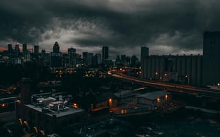 Картинка город темный, Монреаль