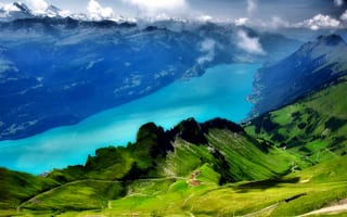 Картинка Картинка Альпы Швейцария Горы Природа, Пейзаж Сверху