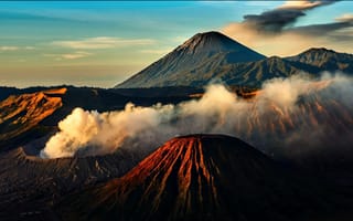 Обои вулкан, Индонезия