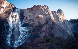 Картинка водопад, камни, скала