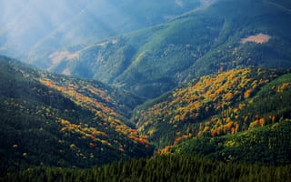 Картинка Холм, осень, Природа, Пейзаж