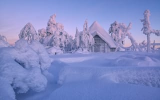 Картинка Финляндия, снег, природа, пейзаж