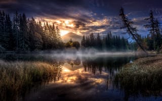 Картинка небо, вода, туман, Природа