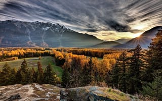 Картинка Канада, деревья, горы