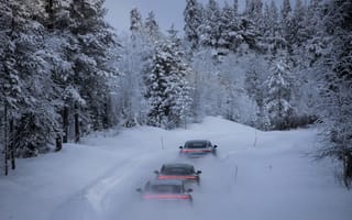 Картинка Porsche, снег, Зима, Taycan, Порше