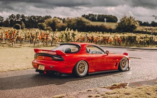 Картинка Mazda, rear view, tuning, RX-7, red, sports coupe