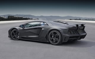 Картинка Lamborghini, black, supercar, rear view, Carbonado, LP1600-4, carbon, Aventador, Mansory
