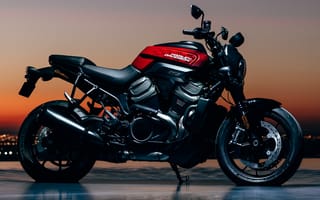 Картинка Мотоцикл, закат, Harley - Davidson Bronx