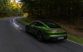 Картинка Porsche, Taycan, скорость, Порше, дорога