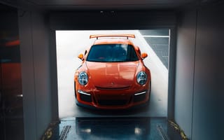 Картинка 911, VAG, GT3RS, Porsche, Front, Orange