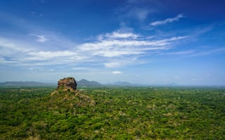 Картинка Шри-Ланка, Горы, Matale District, Природа, Central Province, Небо, Sigiriya, Скала