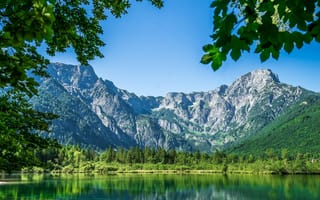 Картинка природа, озеро, горы