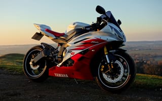 Картинка Yamaha, небо, YZF-R6, мотоцикл, байк