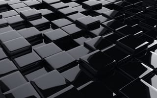 Картинка 3d, cube, black