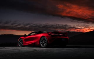 Картинка McLaren, закат, 720S, красный