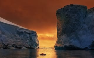 Картинка лед, люди, айсберг