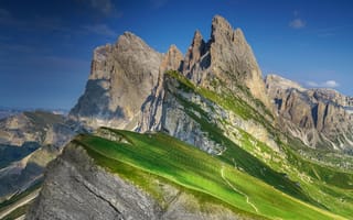 Картинка Италия, Природа, Tyrol, Горы, South, Seceda, Альпы, Скала