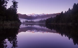 Картинка озеро, фиолетовый, природа, пейзаж