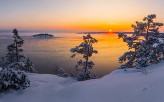 Картинка Ладожское озеро, пейзаж, красиво, зима, Павел Ващенков, фотограф