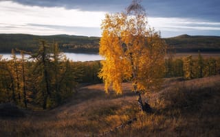 Картинка осень, Калкан, Башкирия, озеро, Михаил Туркеев, фотограф