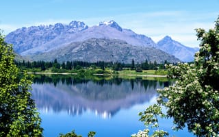 Картинка горы, новая зеландия, озеро