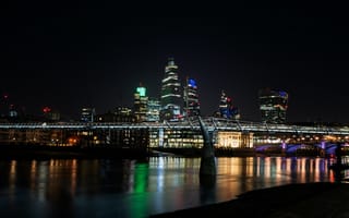 Картинка ночь, огни, город, лондон