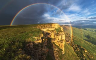 Картинка радуга, горы, Михаил Туркеев