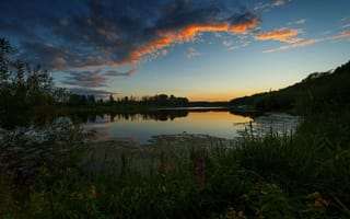 Картинка озеро, закат, Николай Шевченко