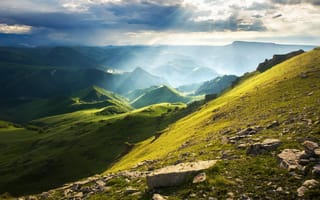 Картинка горы, лучи солнца, фотограф, Михаил Туркеев