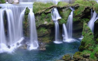 Картинка водопады, пейзаж, природа