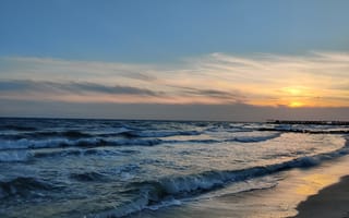 Картинка Ж. Порт, море, осень, закат