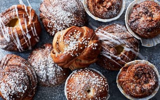 Картинка шведская выпечка, булочка с корицей, Swedish pastry, cinnamon roll, kanelbulle