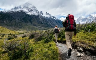 Картинка Torres del Paine National Park, hiking route, Patagonia, Chile