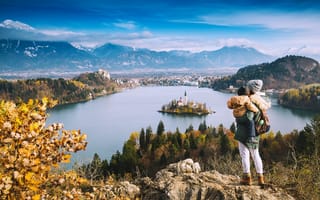 Картинка Europe, Autumn, travel, Lake Bled, Slovenia