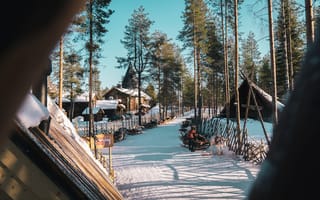 Картинка winter, Finland, Snow Covered Roads, tourism