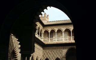 Картинка Alcazar of Seville, Spain, royal palace, Verdant