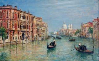 Картинка Frans Wilhelm Odelmark, Swedish, Grand Kanal Venedig