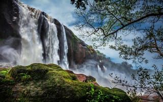 Картинка Adventure, Athirappilly Falls, India, Chalakudy River