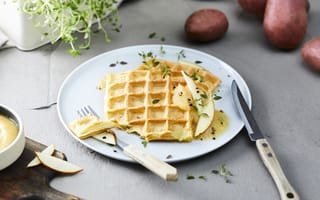 Картинка Potato waffles, Apfelmus, apples, potatoes
