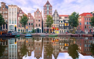 Картинка Herengracht, canals, Amsterdam, Netherlands