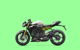 Картинка Triumph, 2023, Motorcycle Street, Crystal White, Triumph Street Triple Moto2