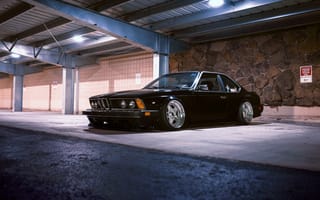 Картинка BMW, BMW 635CSi, Black, 635CSi, Parking, Stance