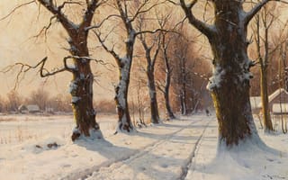 Картинка Walter Moras, German, Winter landscape