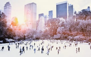 Картинка New York, Central Park, sunrise