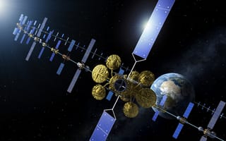 Картинка ESA, Satellites in geostationary orbit, European Space Agency, International Telecommunication Union