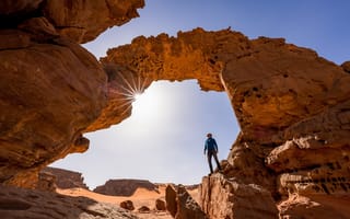 Картинка natural arch, Tassili NAjjer National Park, Algeria