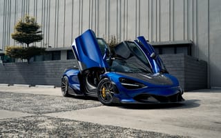 Картинка McLaren, McLaren 720S, Supercar, Open Doors, Blue